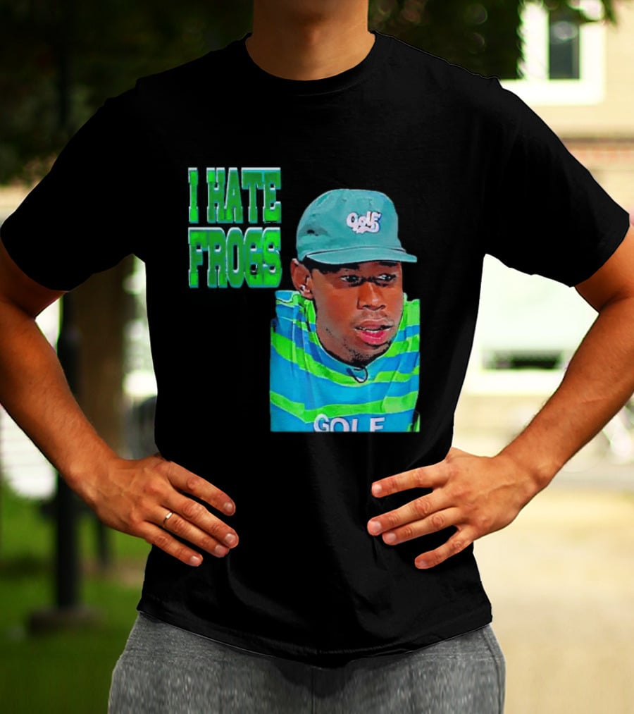 Tyler The Creator I Hate Frogs Meme Golf Hat Striped T-Shirt