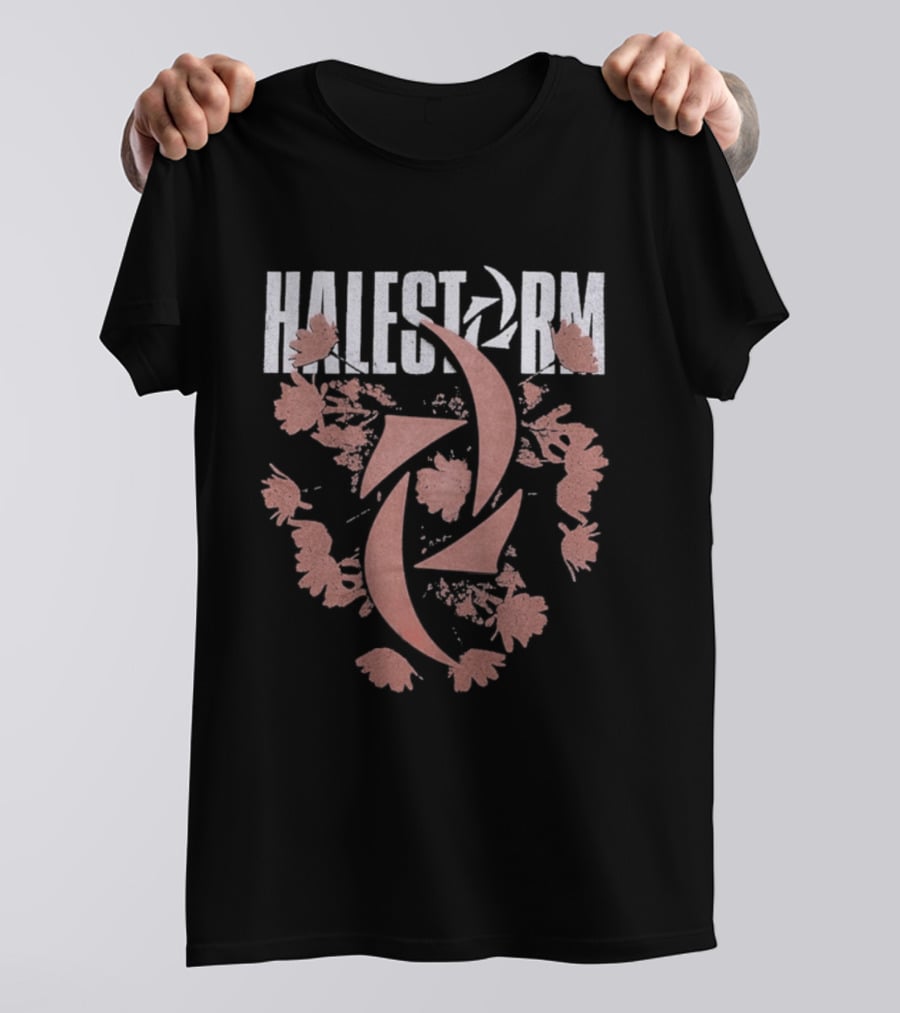 Halestorm Bouquet Pink Floral Band Symbol Impericon T-Shirt