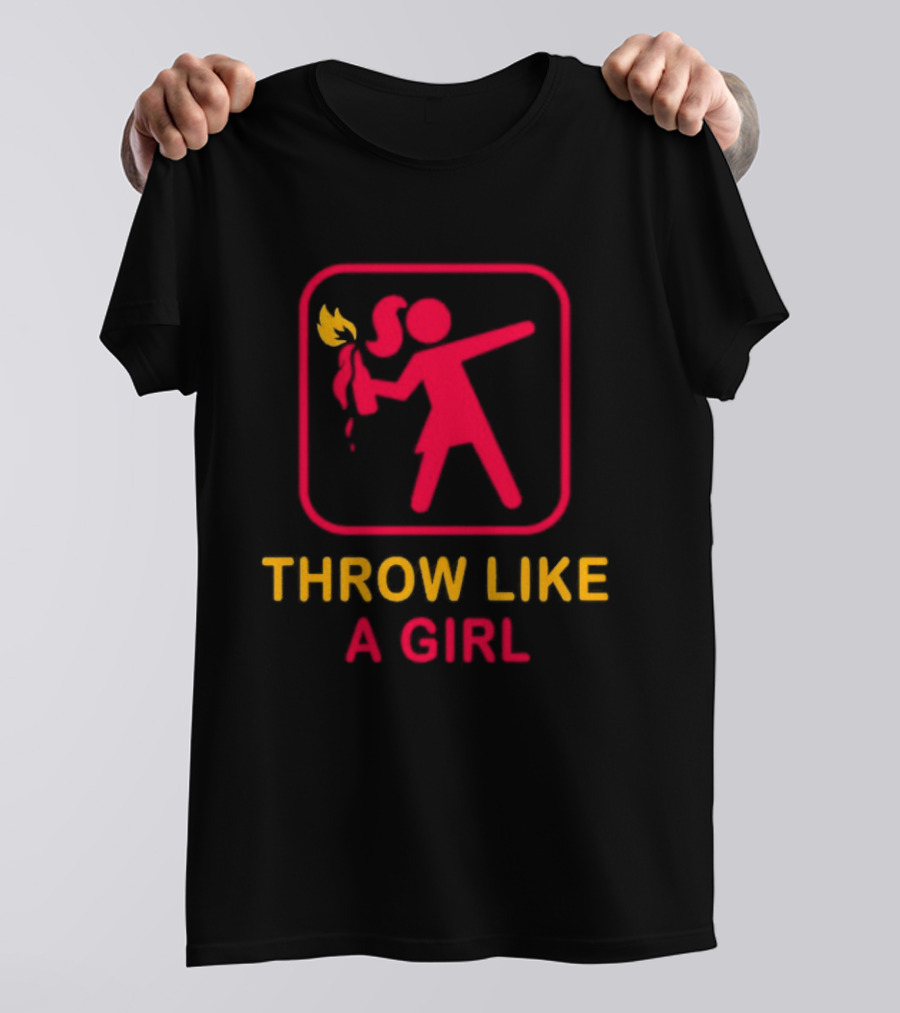 Throw Like A Girl Iconic Feminist Empowerment T-Shirt