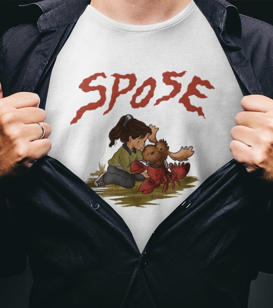 Spose Moose Lobster Ringer Child Petting Hybrid T-Shirt