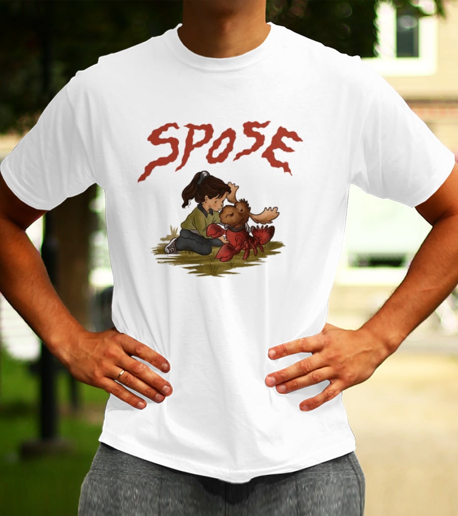 Spose Moose Lobster Ringer Child Petting Hybrid T-Shirt