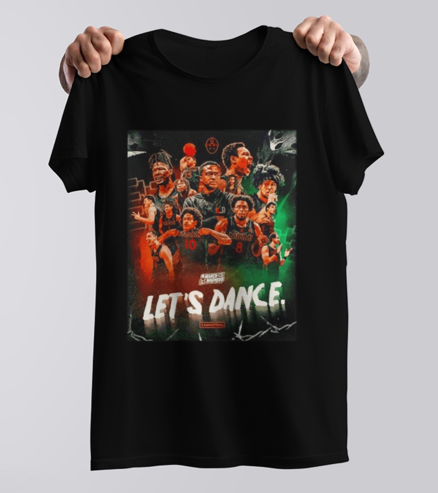 Miami Hurricanes Basketball Let's Dance March Madness Players T-Shirt