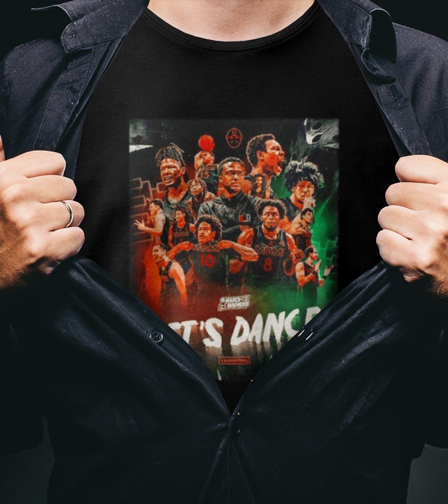 Miami Hurricanes Basketball Let's Dance March Madness Players T-Shirt