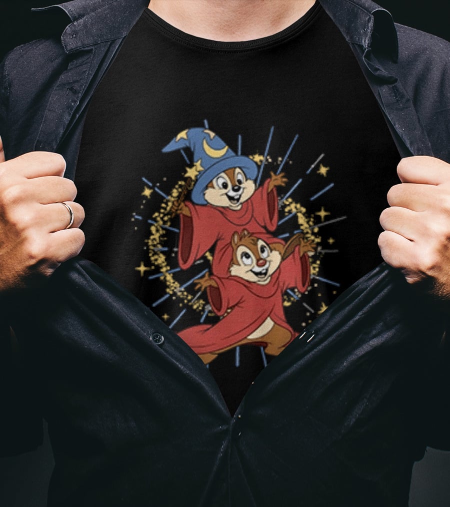 Chip And Dale Sorcerer Magic Disney T-Shirt