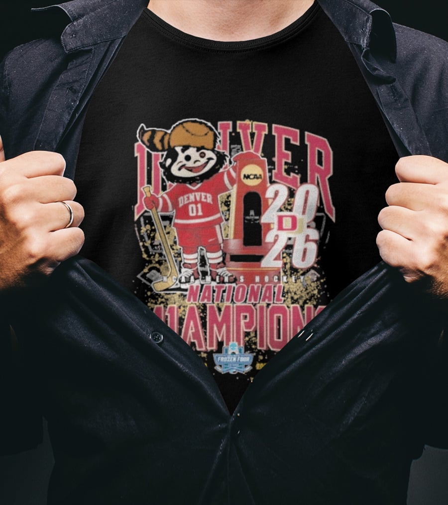 Denver 2026 Men's Hockey National C11ampions Frozen Four T-Shirt