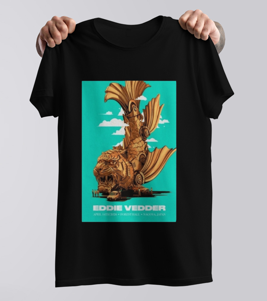 Eddie Vedder April 14th 2026 Forest Hall Nagoya Japan Lion Fish Structure T-Shirt