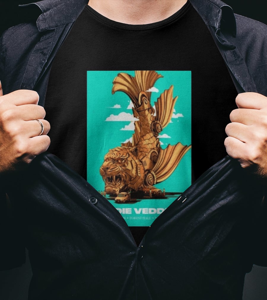 Eddie Vedder April 14th 2026 Forest Hall Nagoya Japan Lion Fish Structure T-Shirt