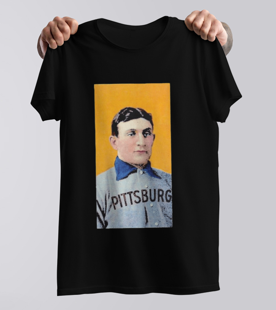 Pittsburgh Vintage Honus Wagner Baseball Player Card T-Shirt