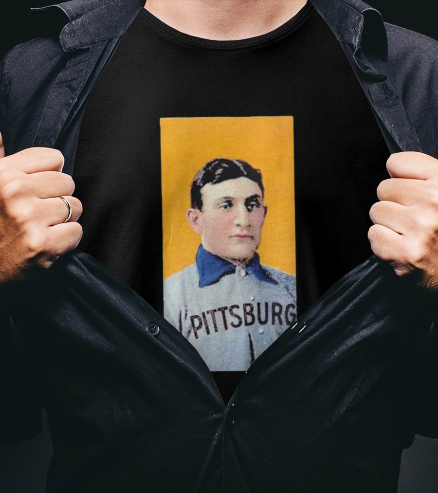Pittsburgh Vintage Honus Wagner Baseball Player Card T-Shirt