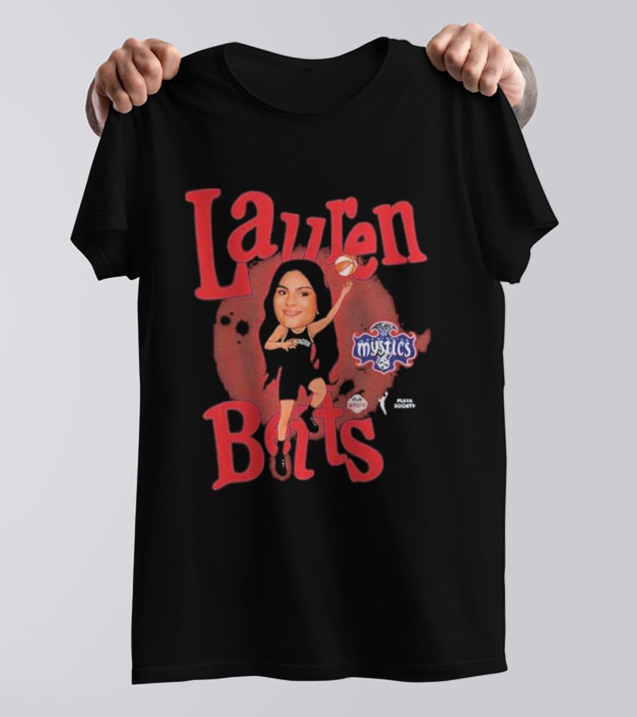 Lauren Betts Washington Mystics WNBA Playa Society 2026 Draft T-Shirt