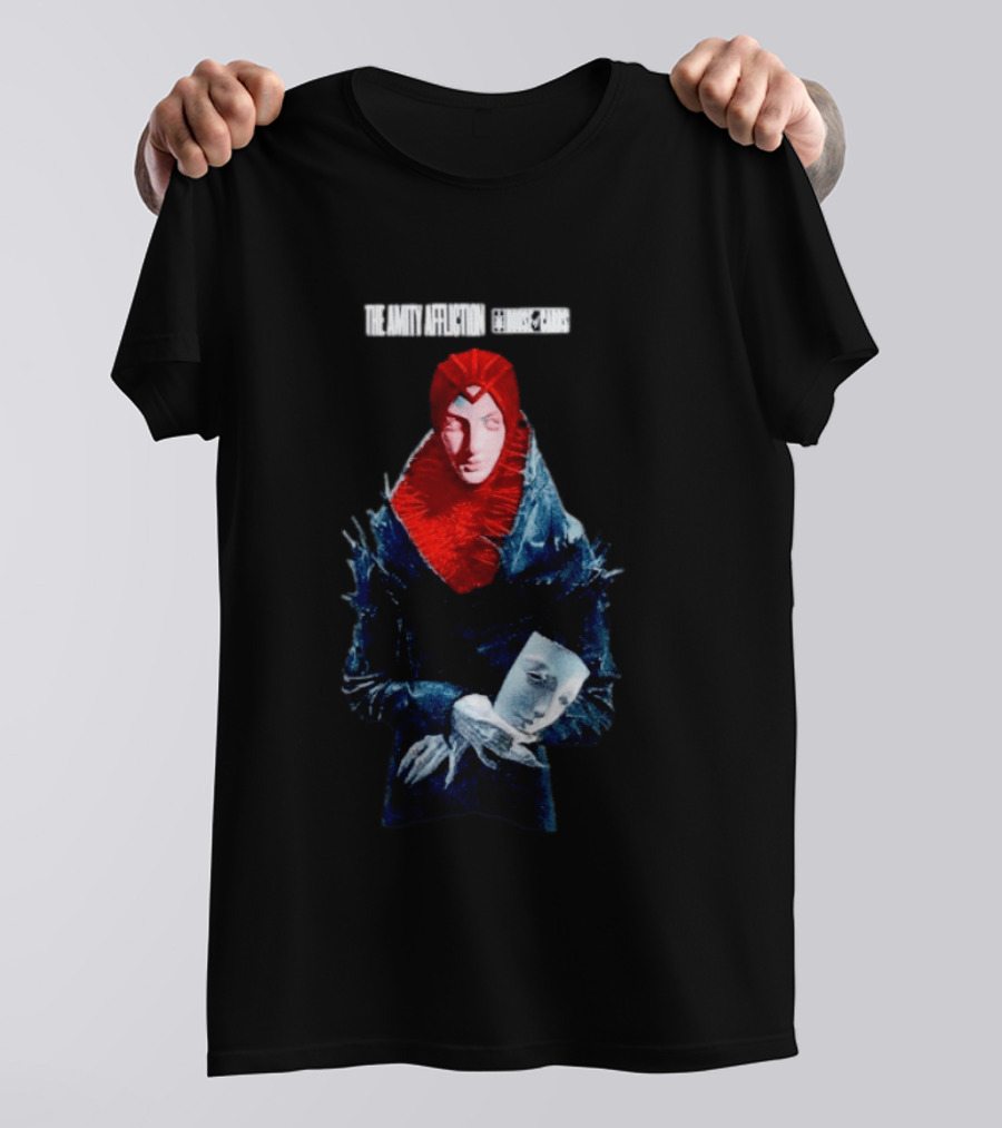 The Amity Affliction House Of Cards Masked Figure With Face Card T-Shirt