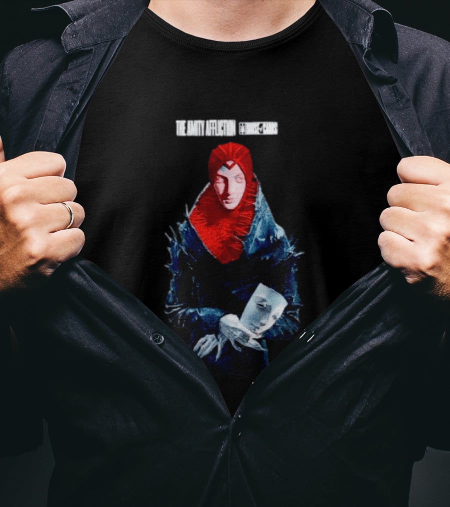 The Amity Affliction House Of Cards Masked Figure With Face Card T-Shirt