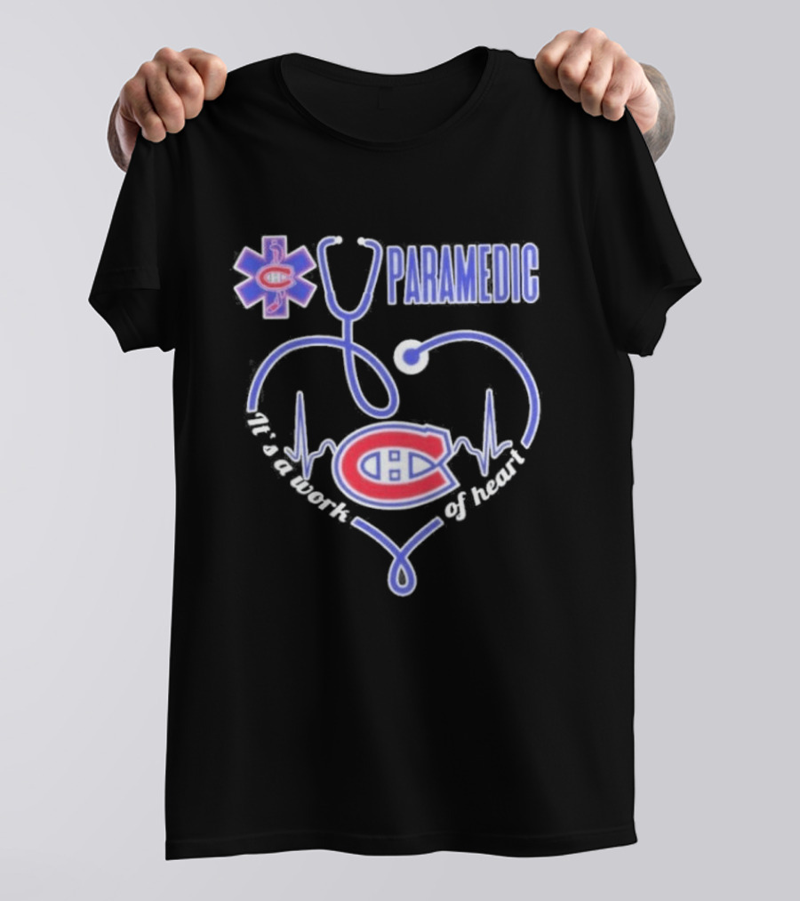 Montreal Canadiens Paramedic Heartbeat Stethoscope T-Shirt