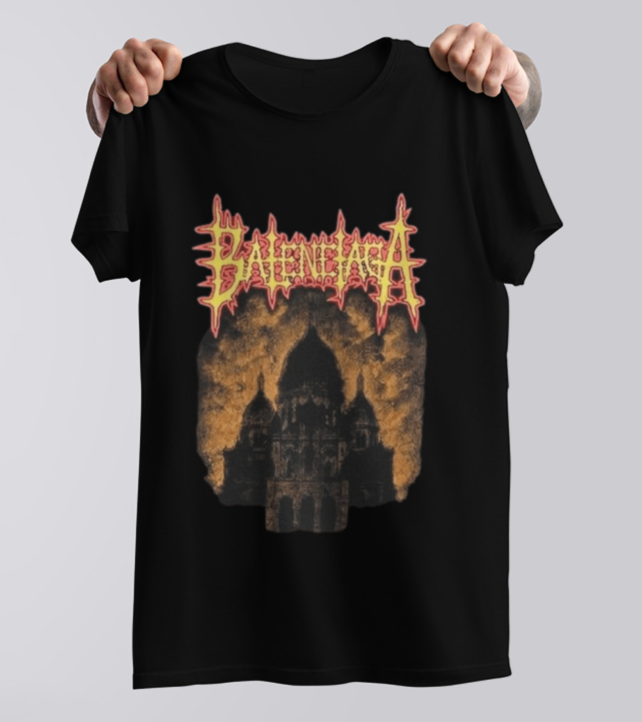 North West Coachella 2026 Balenciaga Gothic Architecture Flame T-Shirt