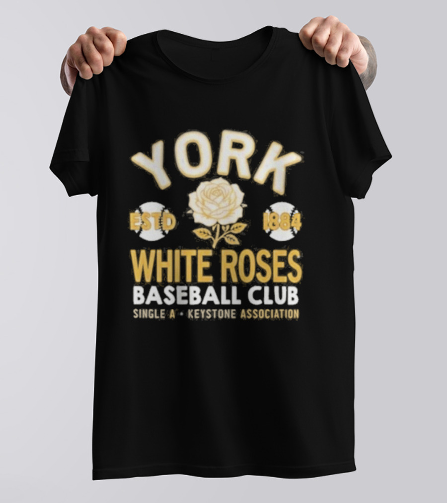York White Roses Baseball Club Estd 1884 Classic Sports T-Shirt