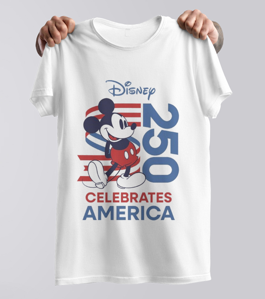 Disney Celebrates America Mickey Mouse 250 USA Patriotic Vibe T-Shirt