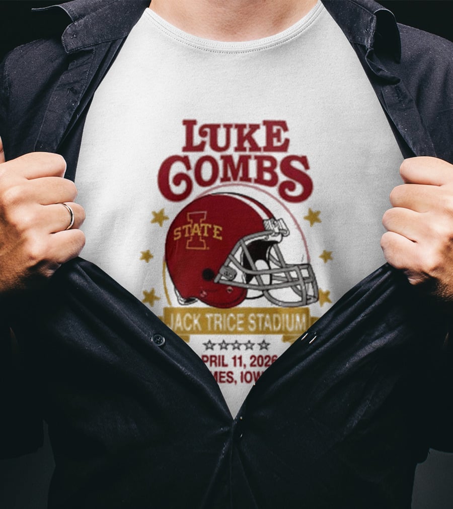 Luke Combs Iowa State Cyclones Football April 11 2023 Ames Iowa T-Shirt