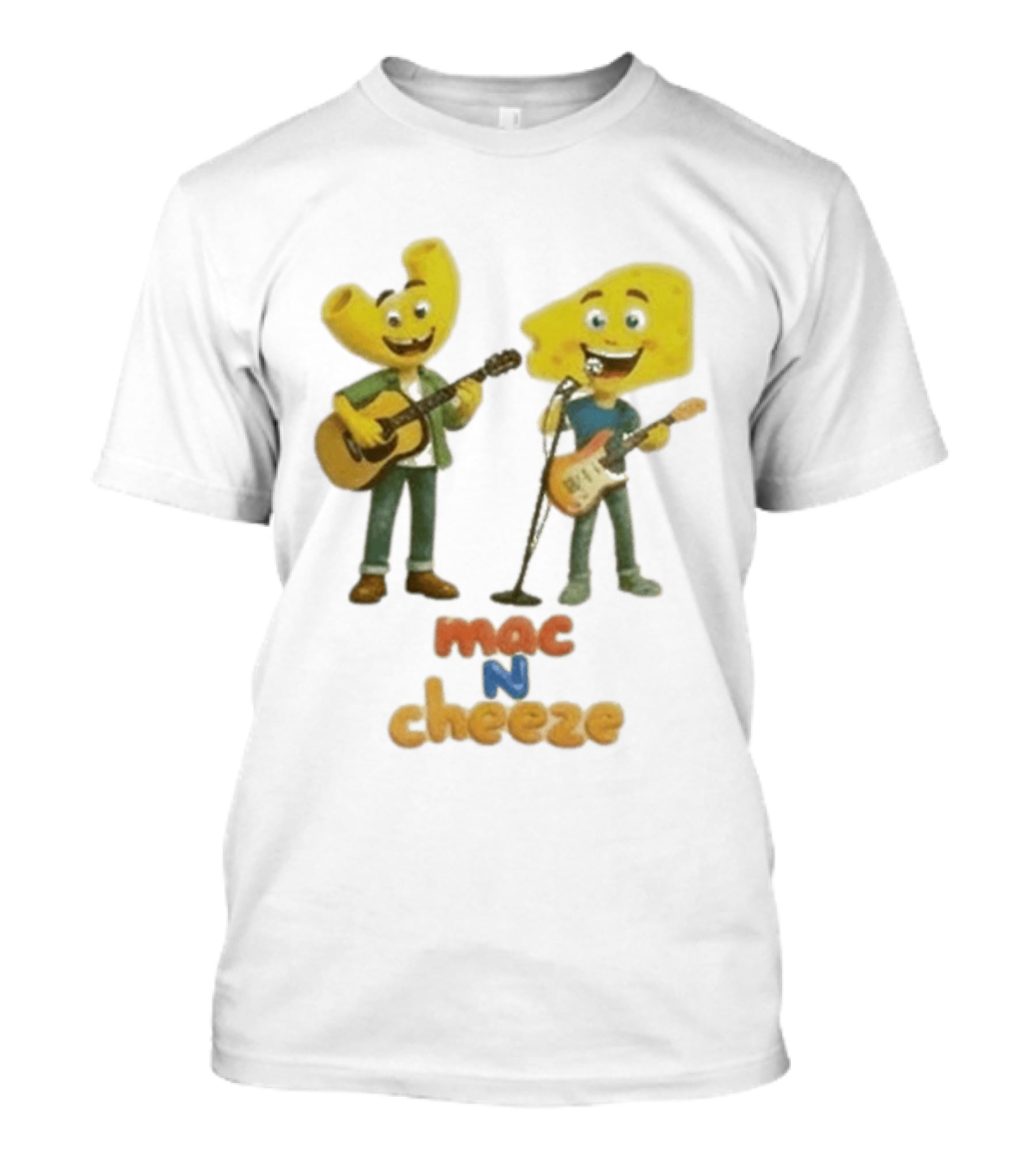 Nashville Predators Mac N Cheese Characters Guitar Duo T-Shirt
