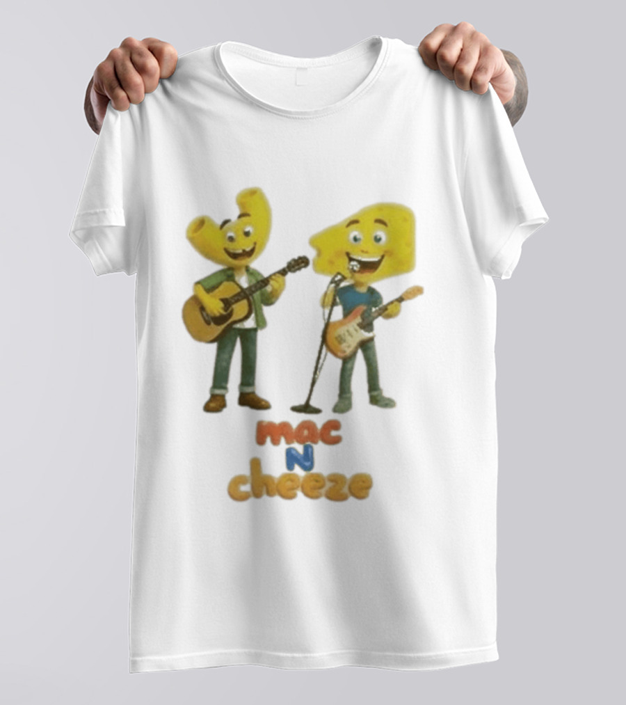 Nashville Predators Mac N Cheese Characters Guitar Duo T-Shirt