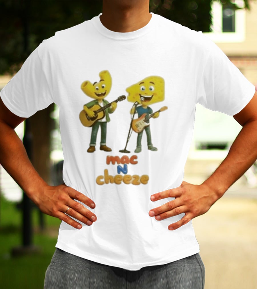 Nashville Predators Mac N Cheese Characters Guitar Duo T-Shirt