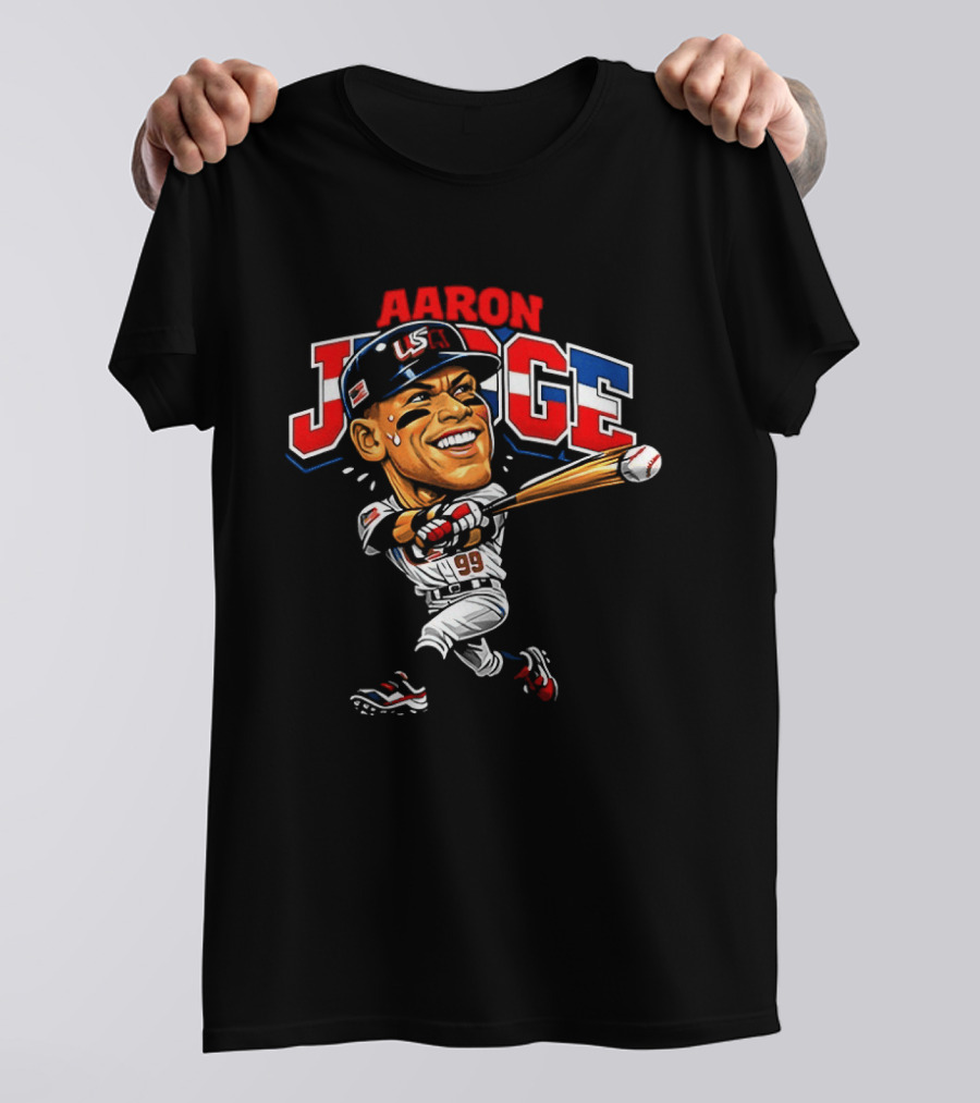 Aaron Judge USA Baseball Classic Swinging Caricature 99 T-Shirt