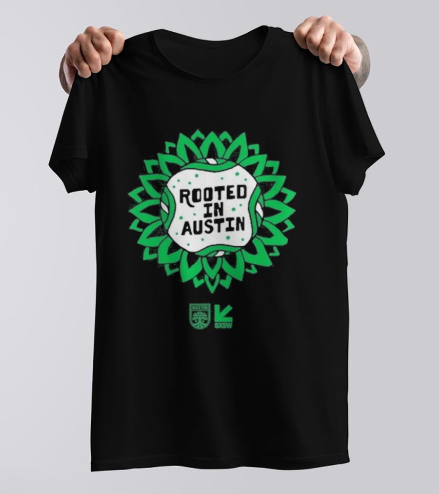 Rooted In Austin Austin FC SXSW Collaboration T-Shirt