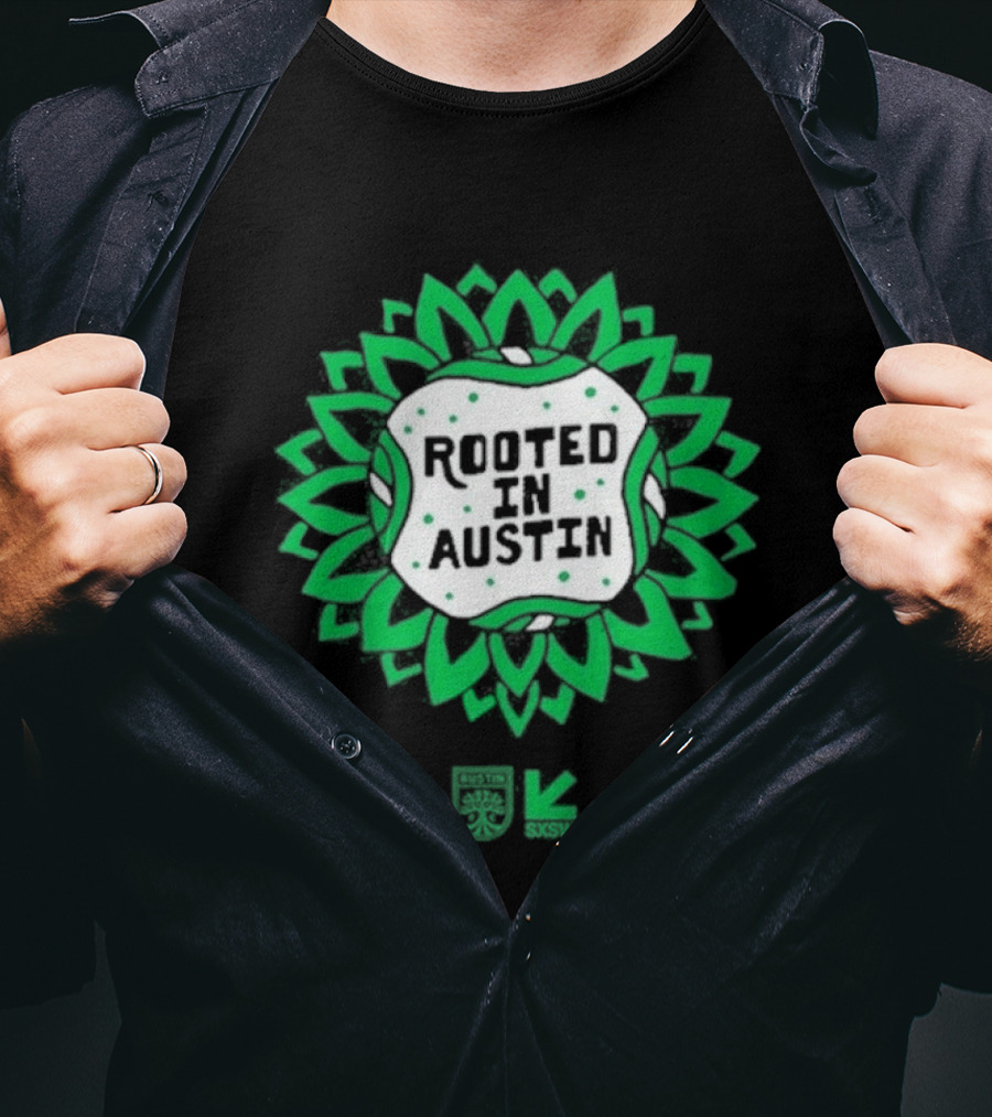 Rooted In Austin Austin FC SXSW Collaboration T-Shirt