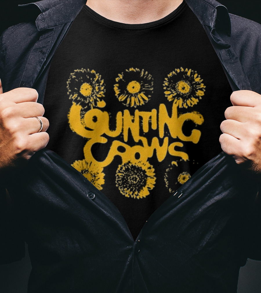 Counting Crows 90's Flower Power Aesthetic T-Shirt