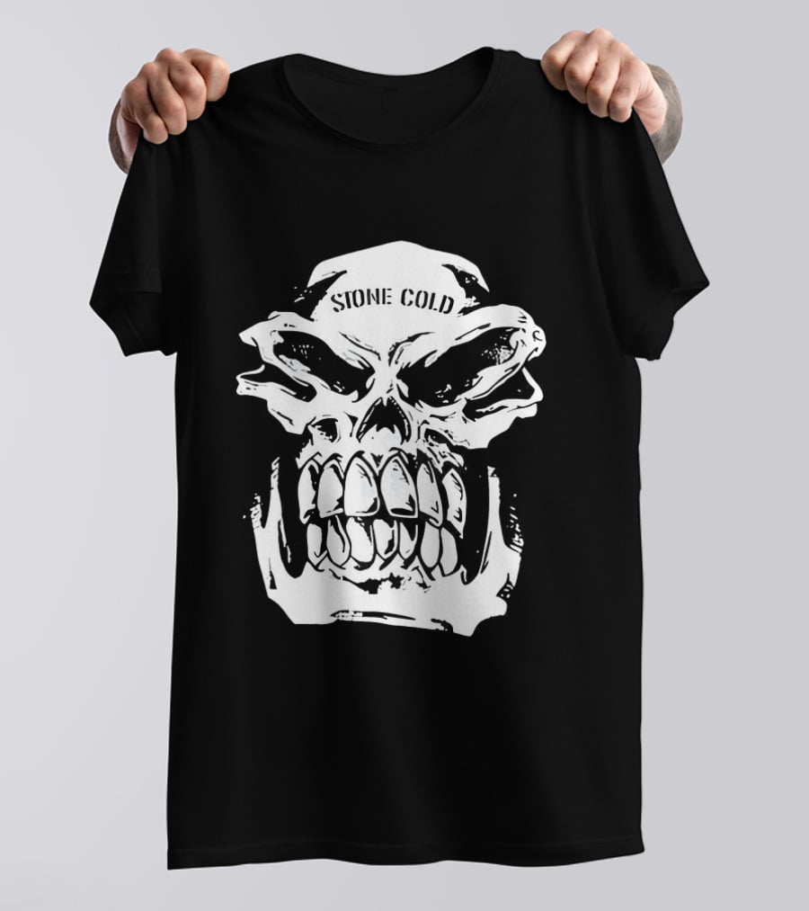 Stone Cold Steve Austin Hellraiser Skull Snow Wash T-Shirt