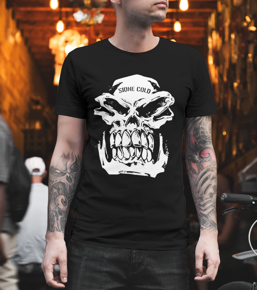 Stone Cold Steve Austin Hellraiser Skull Snow Wash T-Shirt
