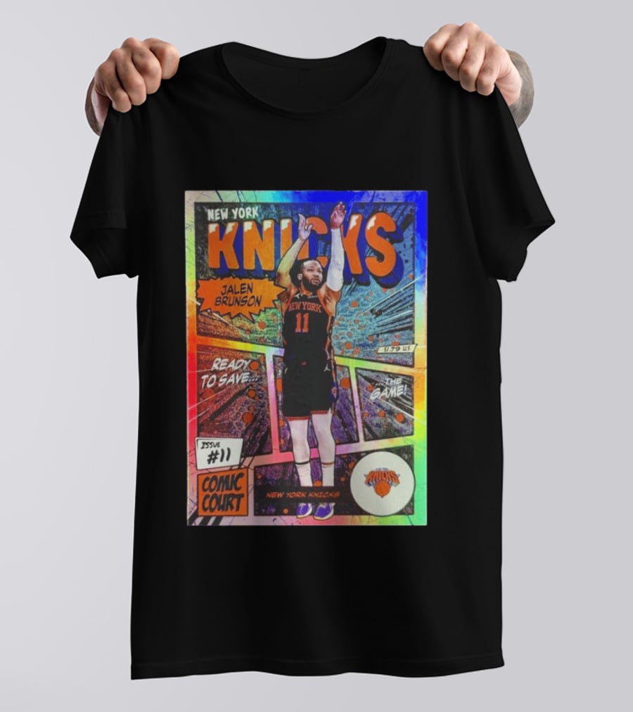 New York Knicks Jalen Brunson Comic Court Issue 11 T-Shirt