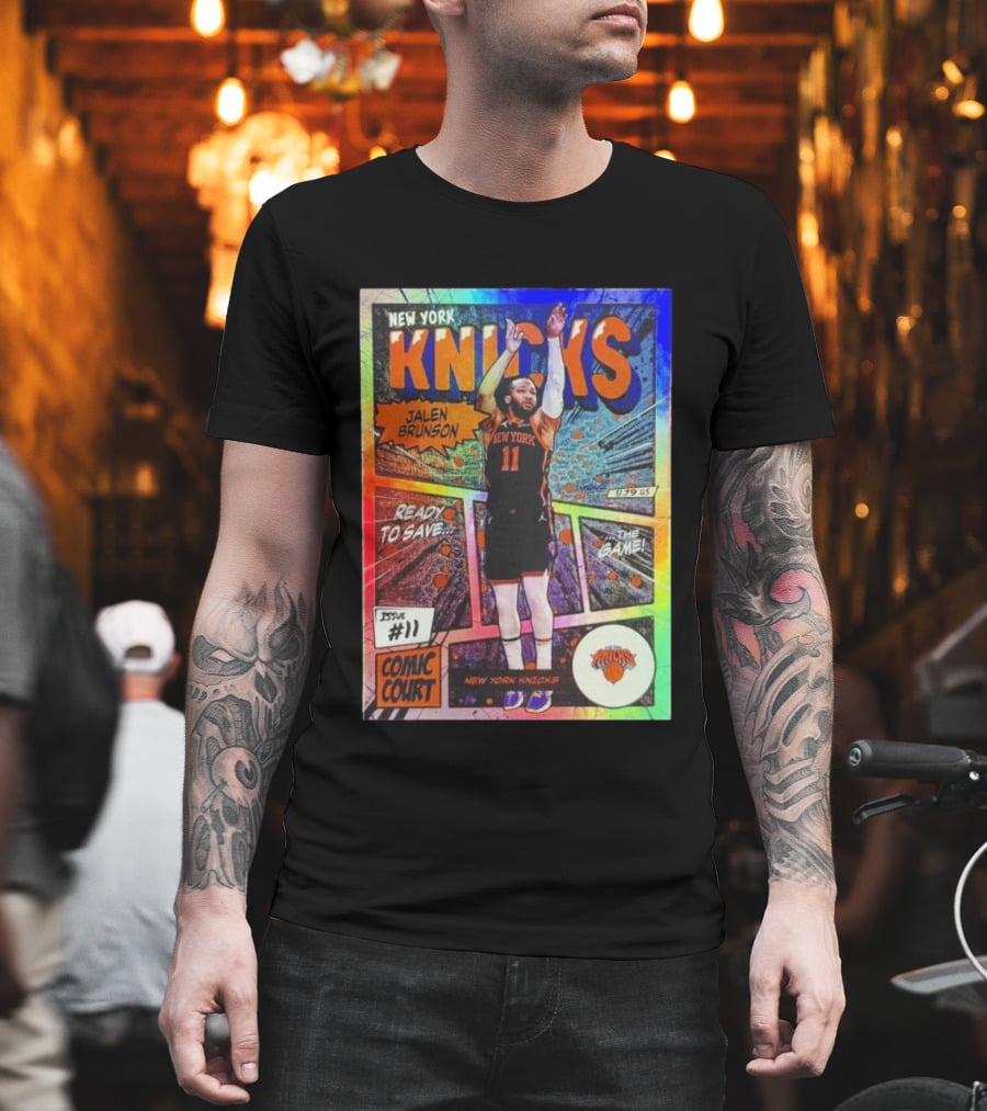 New York Knicks Jalen Brunson Comic Court Issue 11 T-Shirt