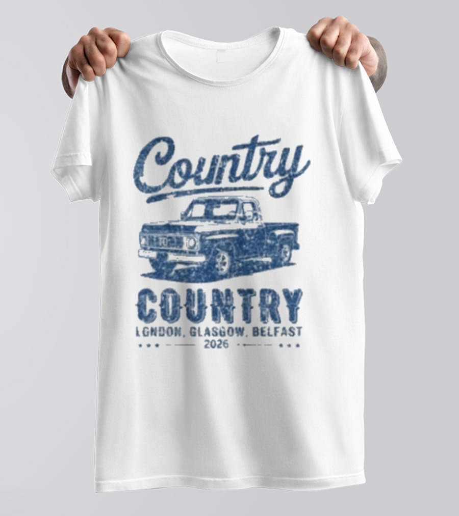 Country To Country London Glasgow Belfast 2026 Classic Car T-Shirt