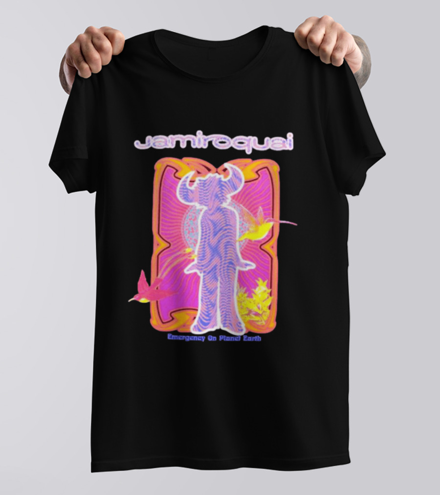 Jamiroquai Emergency On Planet Earth Psychedelic Vibrant Hummingbird T-Shirt