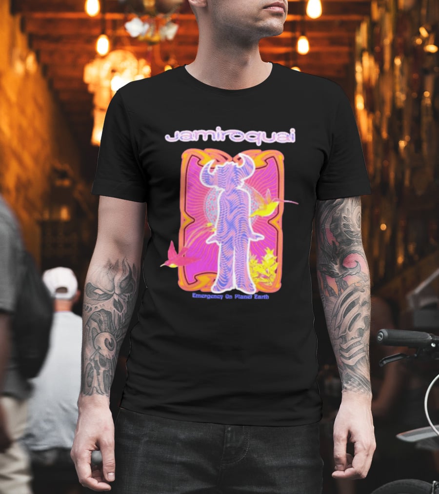 Jamiroquai Emergency On Planet Earth Psychedelic Vibrant Hummingbird T-Shirt