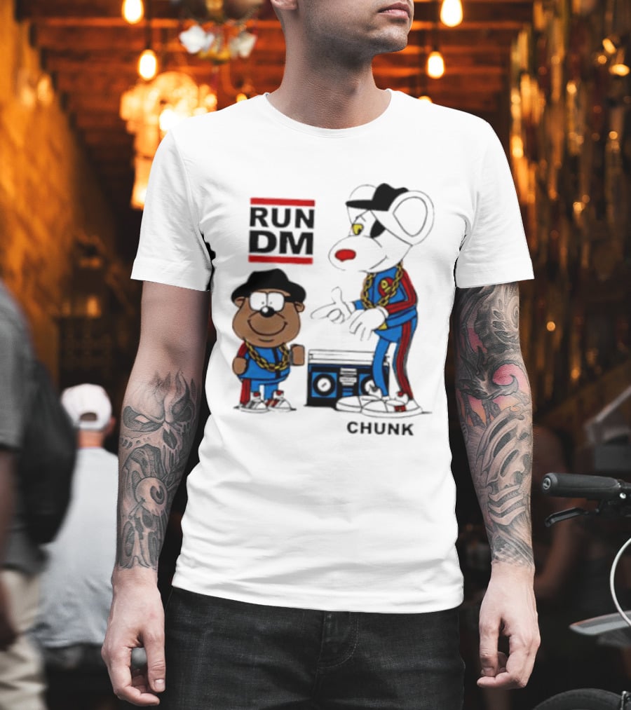RUN DM Danger Mouse Penfold CHUNK With Boombox T-Shirt