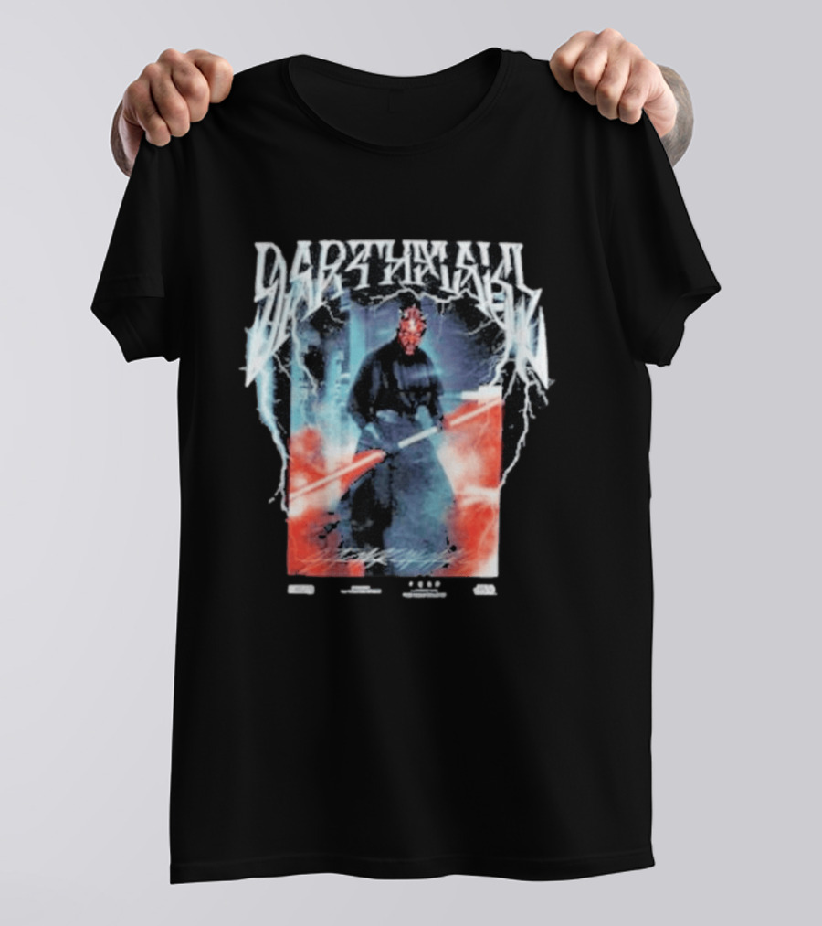 Darth Maul Wars Metal Sith Lord Lightsaber Power T-Shirt