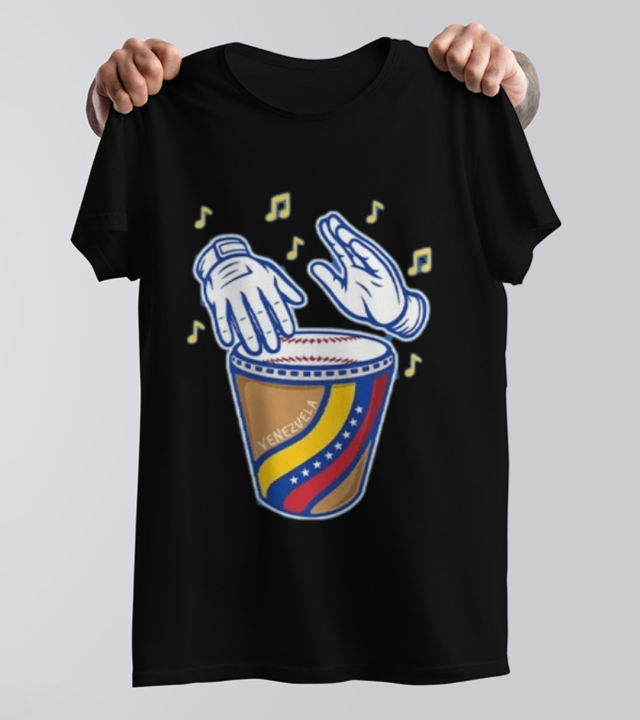 Willson Contreras Venezuela Baseball Tambor Musical Notes T-Shirt