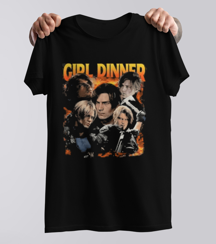 Leon Kennedy Girl Dinner Collage T-Shirt