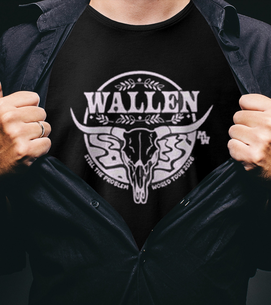 Morgan Wallen X Minnesota Vikings Skull And Crossbones Collaboration T-Shirt