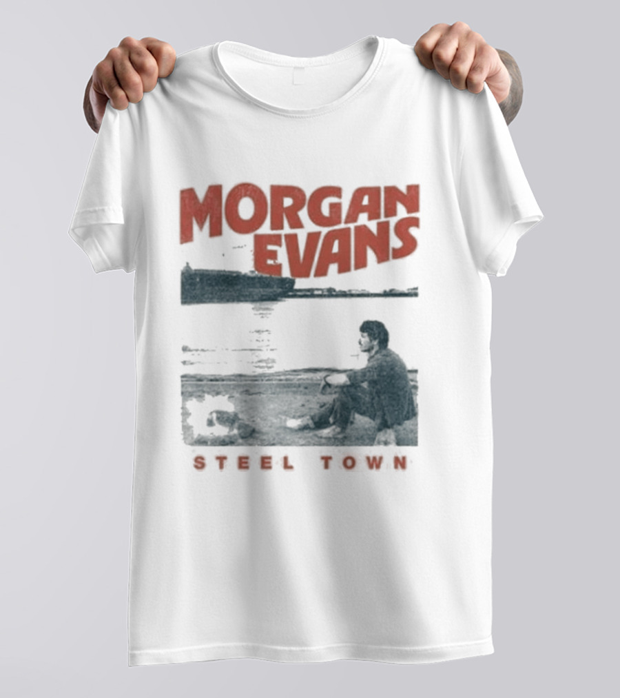 Morgan Evans Steel Town Sunset Silhouette Rowboat T-Shirt
