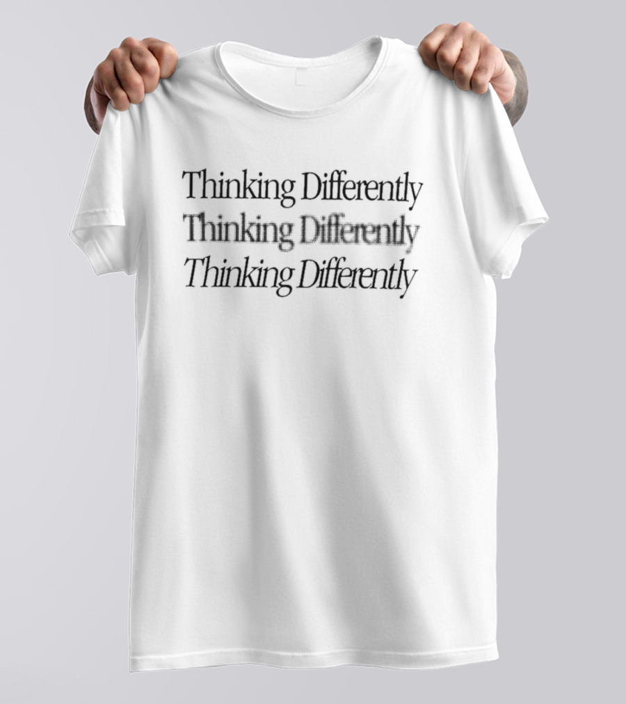 Thinking Differently Steve Jobs Text Layers T-Shirt