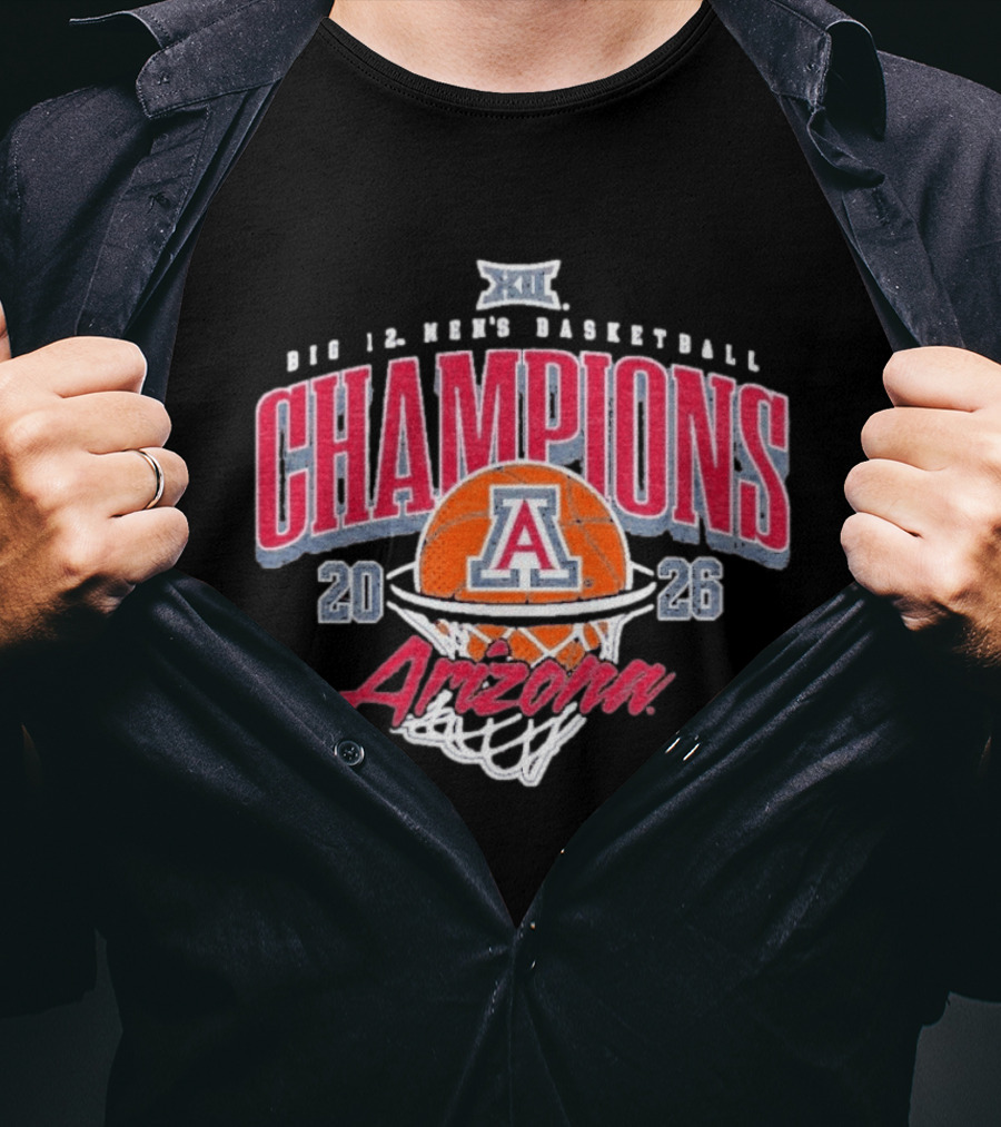 Arizona Big 12 Men's Basketball Champions 2026 T-Shirt