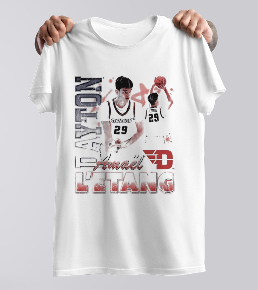 Dayton Flyers Amael L'Etang Basketball Player Number 29 T-Shirt