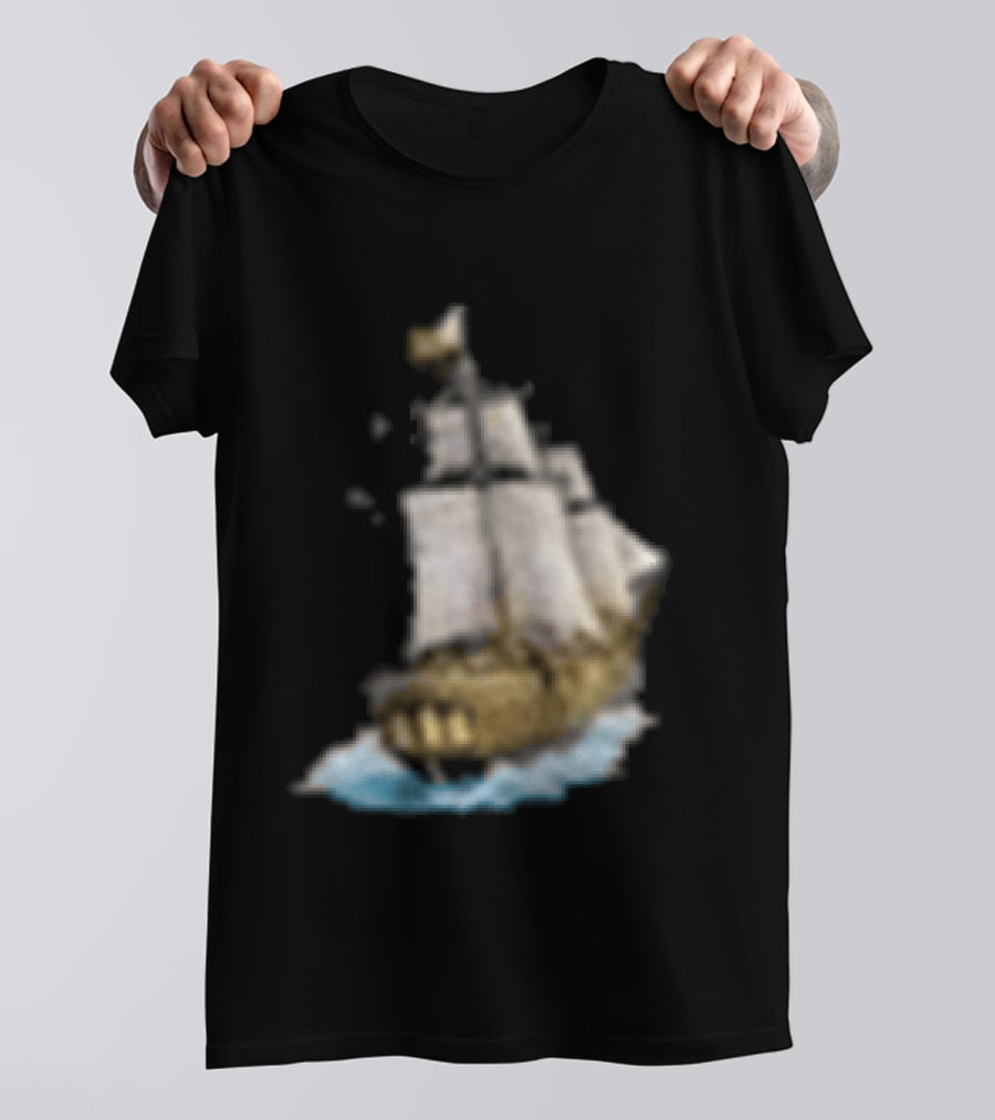 Johnny Blue Skies Dark Clouds Mutiny Midnight Ship Adventure T-Shirt