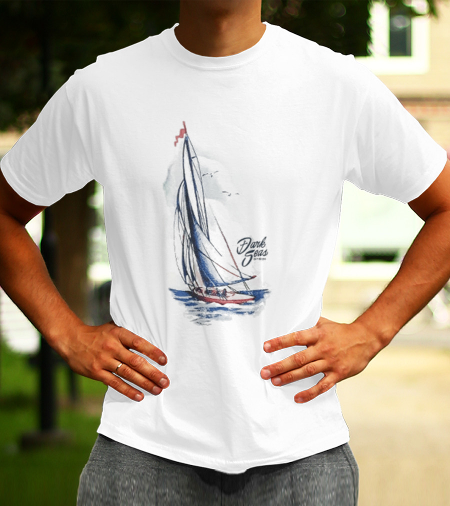 Dark Seas Smooth Sails Sailboat Nautical Adventure T-Shirt