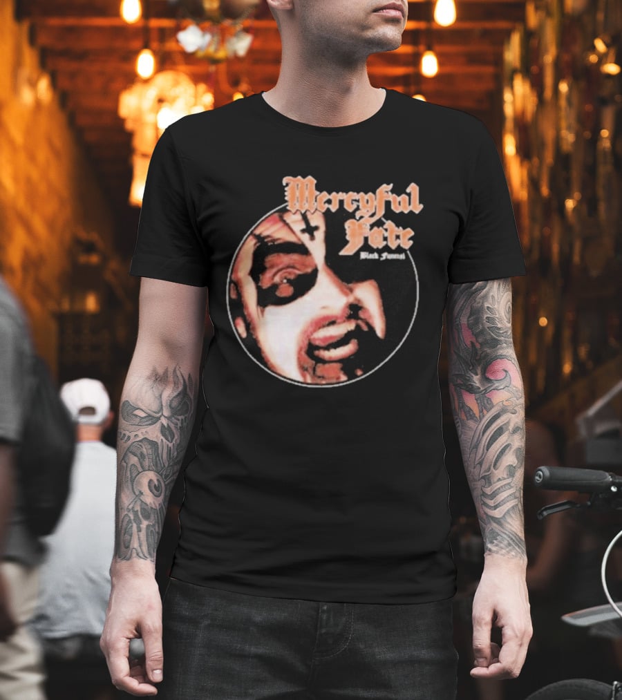 Mercyful Fate Black Funeral Face Paint Circle T-Shirt
