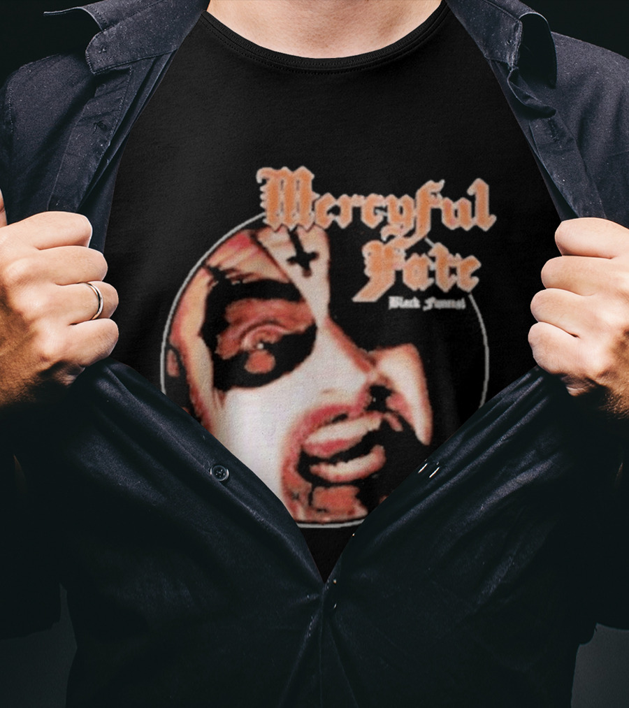 Mercyful Fate Black Funeral Face Paint Circle T-Shirt