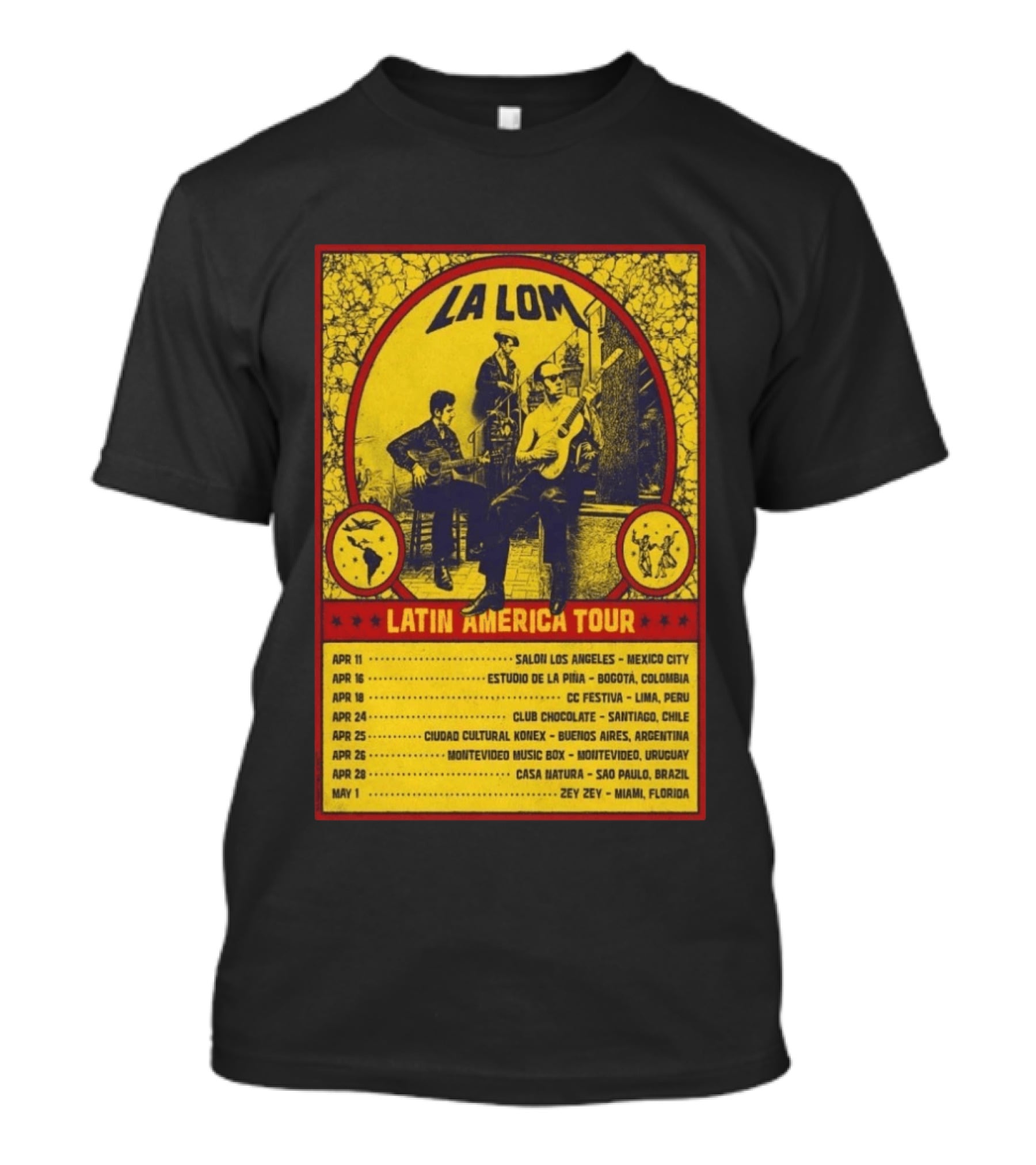 La Lom Latin America Tour 2026 Mexico City To Miami T-Shirt