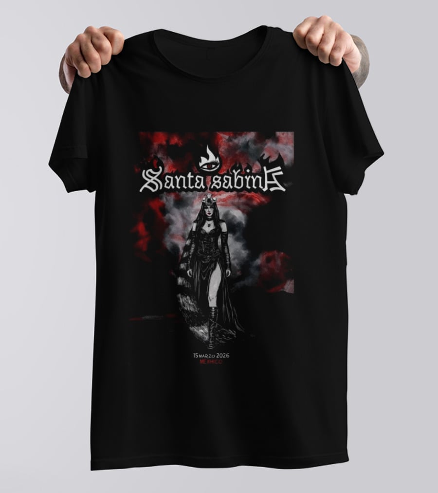 Santa Sabina Mexico City 15 Marzo 2026 Artwork Dark Gothic T-Shirt